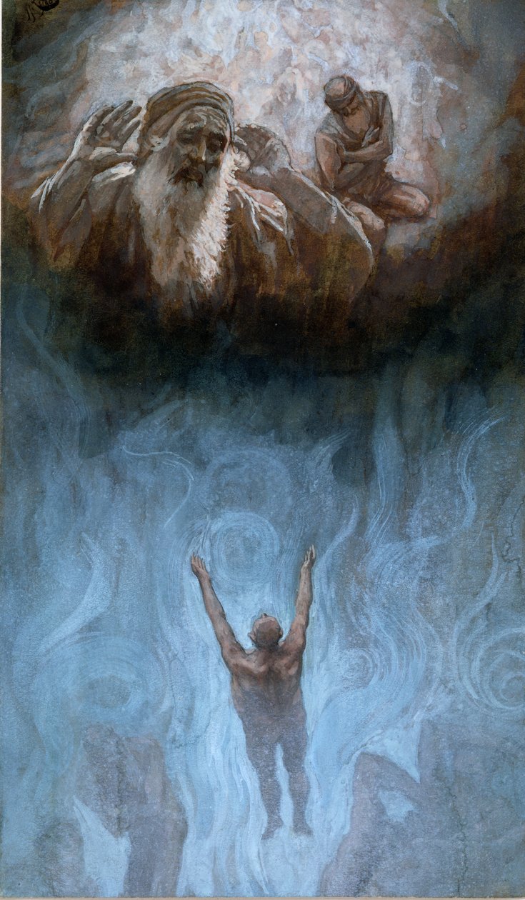 الرجل الغني في الجحيم ، رسم توضيحي لحياة المسيح ، c.1886-94 (مرحاض وغواش على ورق مقوى) بواسطة جيمس جاك جوزيف تيسو