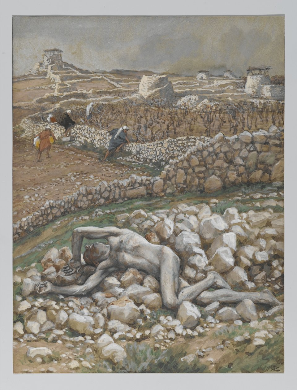 ابن الكرم ، رسم توضيحي من "حياة ربنا يسوع المسيح" (لوحة مائية على الجرافيت على الورق) بواسطة جيمس جاك جوزيف تيسو