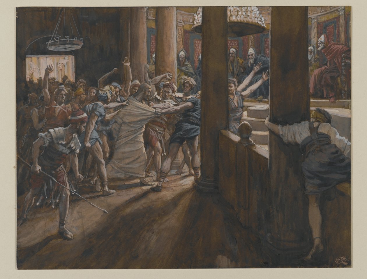 محكمة أنس ، توضيح من حياة ربنا يسوع المسيح ، 1886-1894 (مرحاض فوق الجرافيت على الورق) بواسطة جيمس جاك جوزيف تيسو