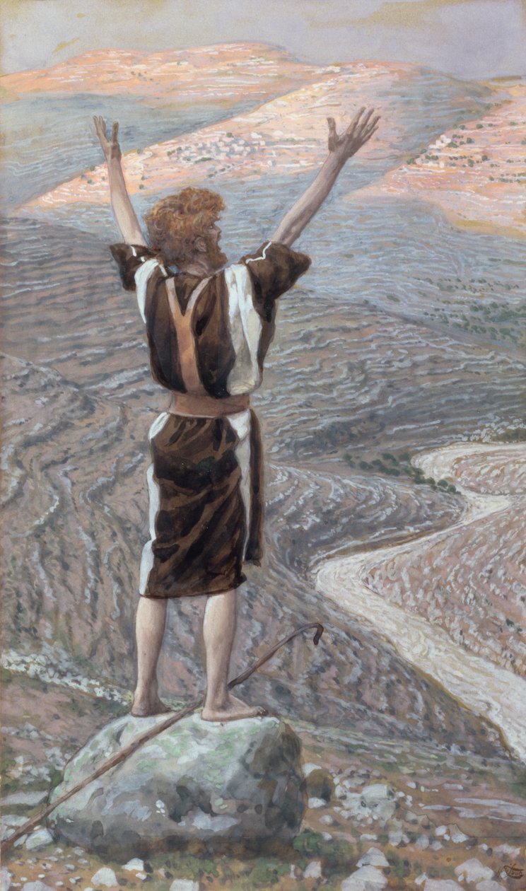 الصوت في الصحراء ، مثال لحياة المسيح ، c.1886-96 (غواش على ورق مقوى) بواسطة جيمس جاك جوزيف تيسو