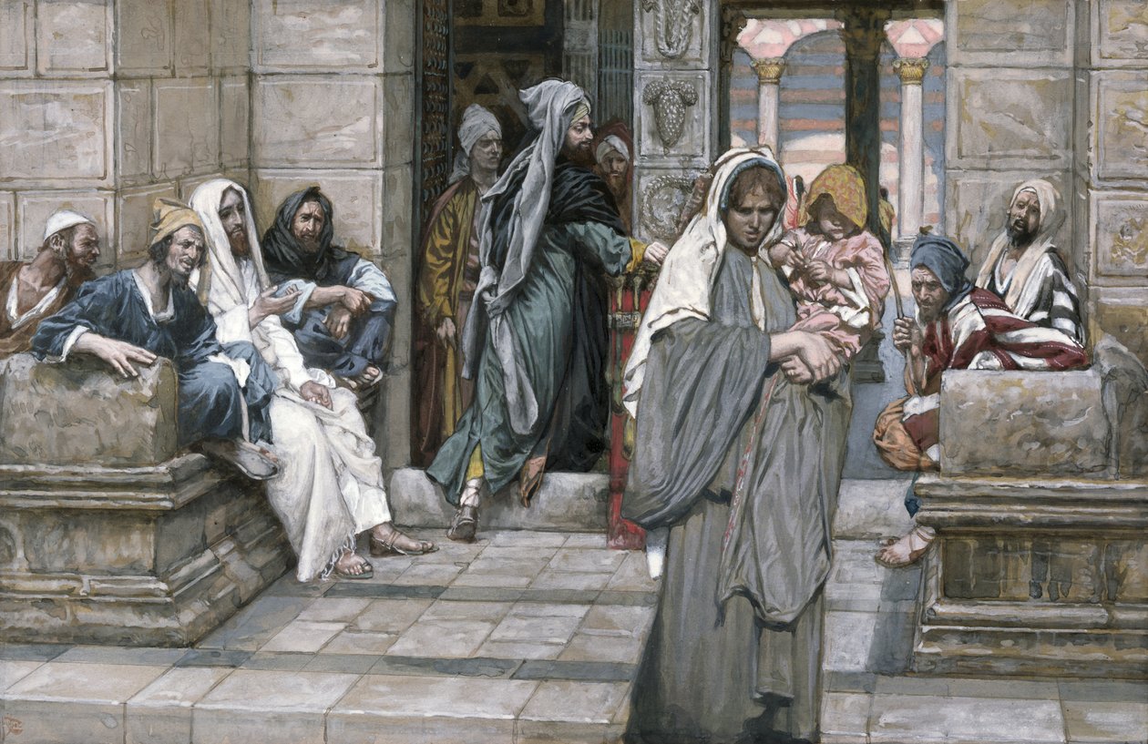 سوس الأرامل ، توضيح لحياة المسيح ، c.1884-96 (مرحاض وغواش على ورق مقوى) بواسطة جيمس جاك جوزيف تيسو