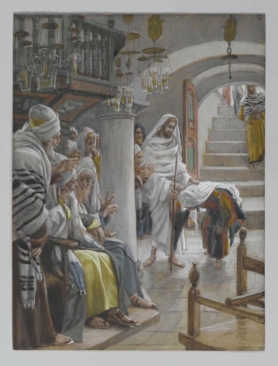 المرأة مع ضعف ثمانية عشر عامًا ، توضيح من حياة ربنا يسوع المسيح ، 1886-1896 (مرحاض على الجرافيت على الورق) بواسطة جيمس جاك جوزيف تيسو