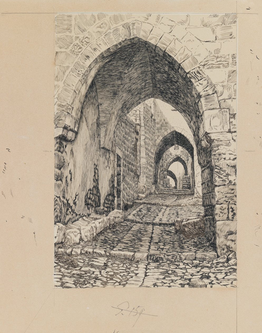 عبر دولوروزا ، القدس ، رسم توضيحي من حياة ربنا يسوع المسيح (حبر وجرافيت على ورق) بواسطة جيمس جاك جوزيف تيسو