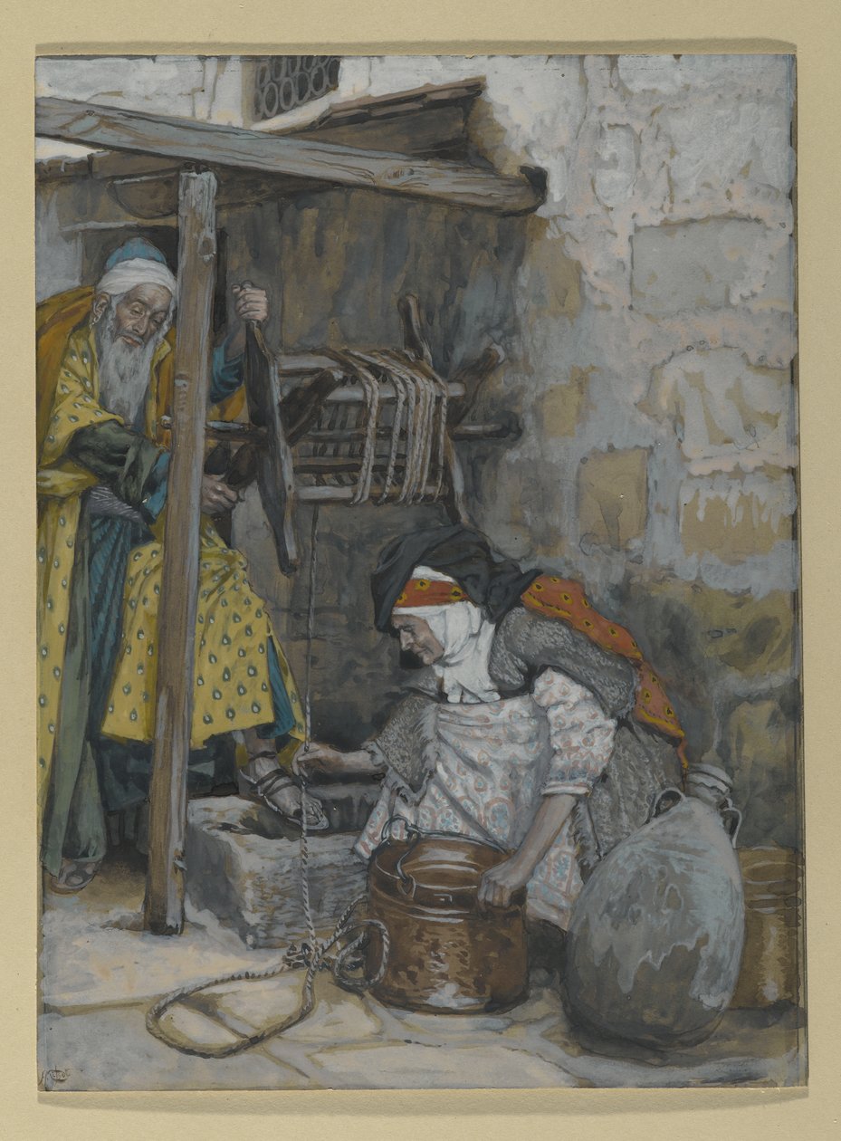 زكريا وإليزابيث ، توضيح لحياة المسيح ، c.1886-94 (مرحاض وغواش على ورق مقوى) بواسطة جيمس جاك جوزيف تيسو