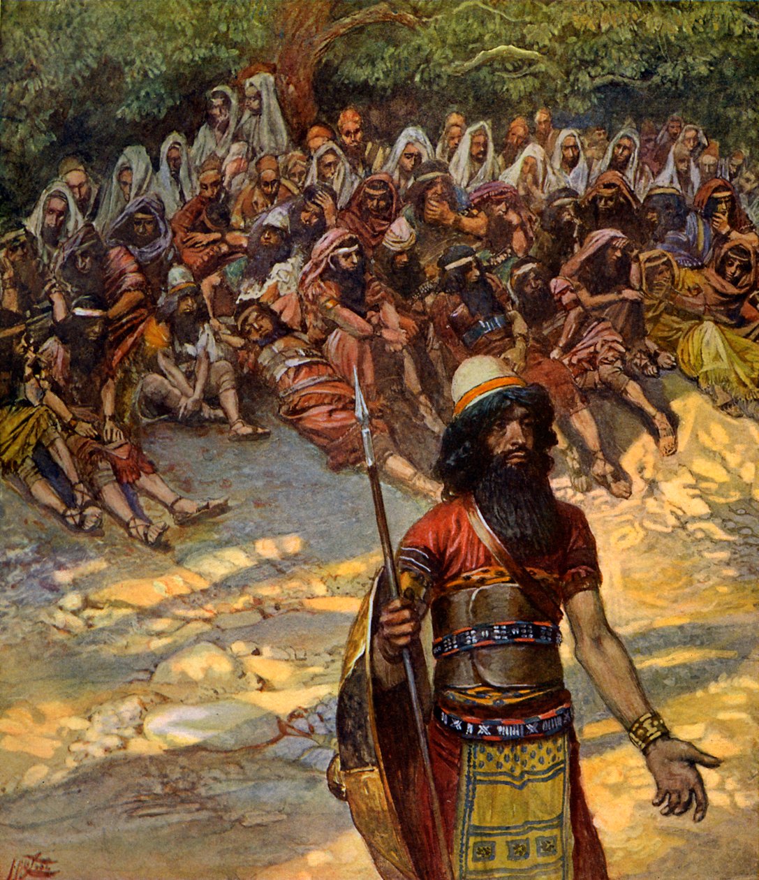 جدعون يطلب الخبز للرجال من سكوت - الكتاب المقدس بواسطة جيمس جاك جوزيف بعد تيسو