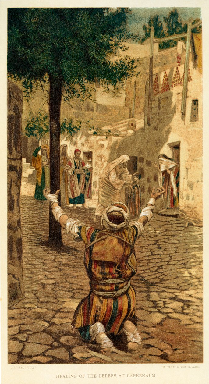 شفاء البرص في كفرناحوم ، القديس مرقس - الكتاب المقدس بواسطة جيمس جاك جوزيف بعد تيسو