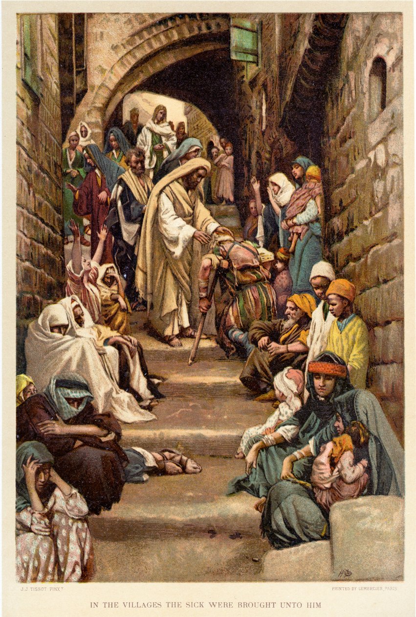 في القرى تم تقديم المرضى له - الكتاب المقدس بواسطة جيمس جاك جوزيف بعد تيسو