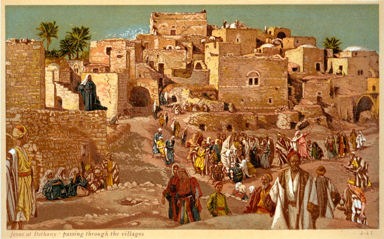 يسوع في بيت عنيا: عبور القرى - الكتاب المقدس بواسطة جيمس جاك جوزيف بعد تيسو