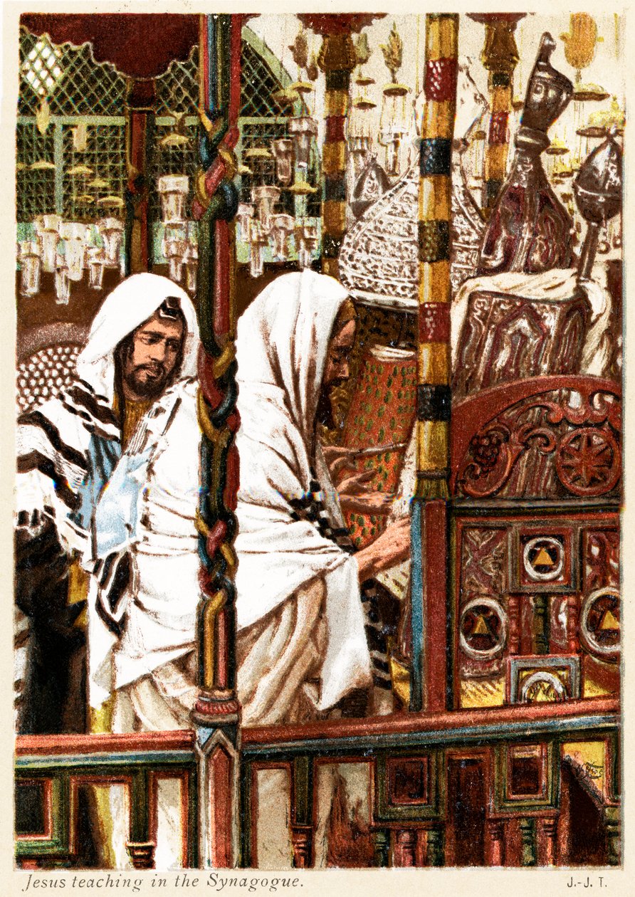 تعليم يسوع في المجمع - القديس متى - الكتاب المقدس بواسطة جيمس جاك جوزيف بعد تيسو