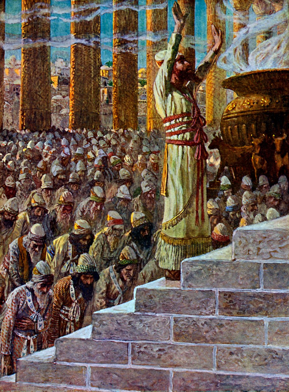 يكرس سليمان الهيكل في القدس - الكتاب المقدس بواسطة جيمس جاك جوزيف بعد تيسو