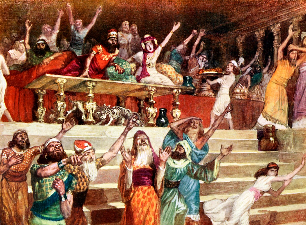 الكتابة على الحائط بقلم جي جيمس تيسو - الكتاب المقدس بواسطة جيمس جاك جوزيف بعد تيسو