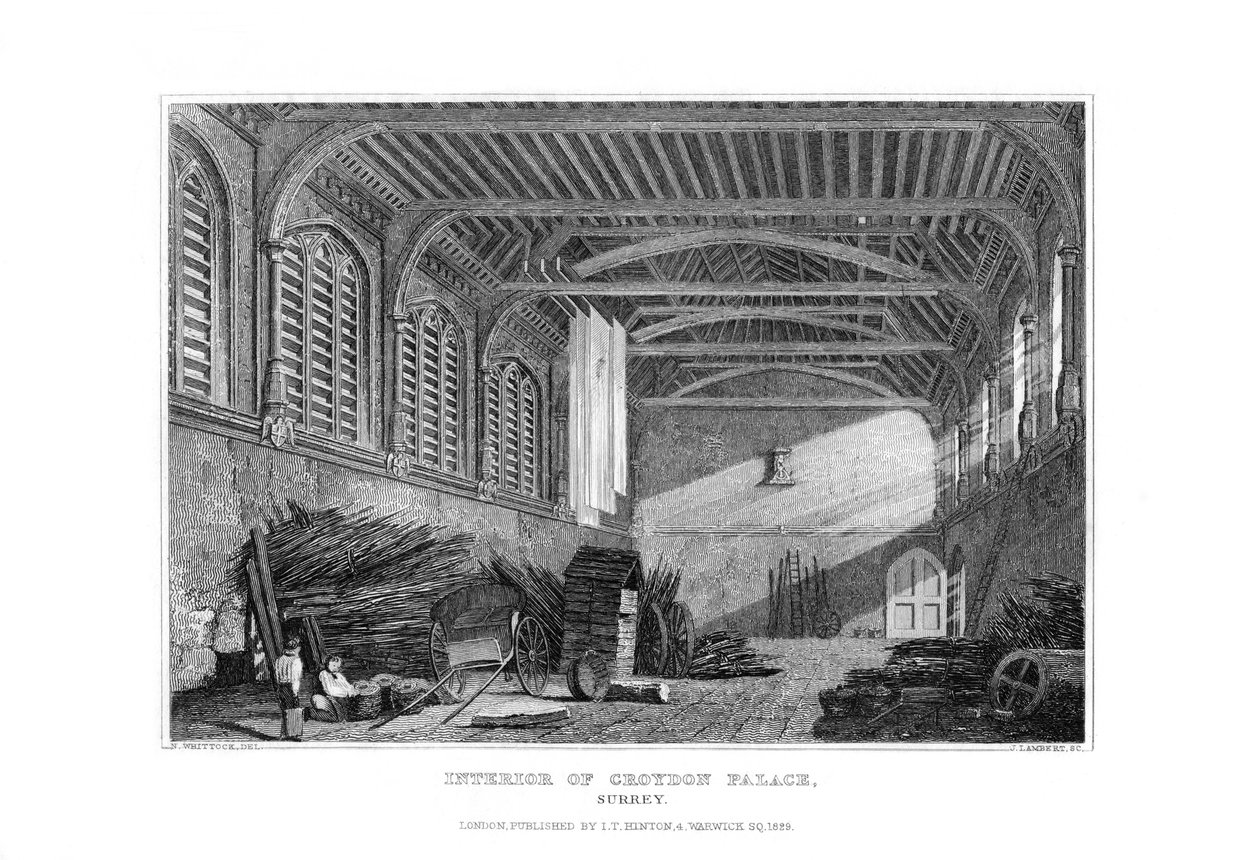 داخل قصر كرويدون ، ساري ، 1829. بواسطة جيمس لامبرت