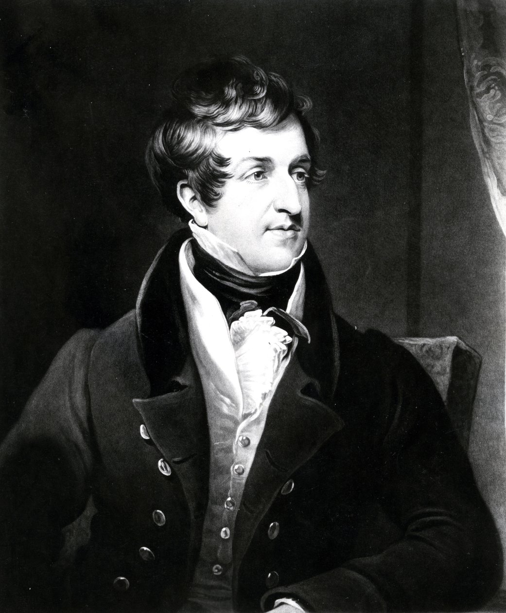 جون كام هوبهاوس ، مطبوع من تشارلز تورنر ، 1834 (Mezzotint) بواسطة جيمس لونسديل