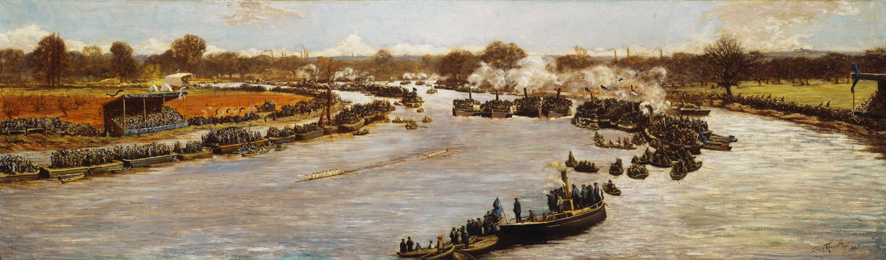 سباق أكسفورد وكامبريدج للقوارب ، 1879 ، 1880 بواسطة جيمس ماكبث