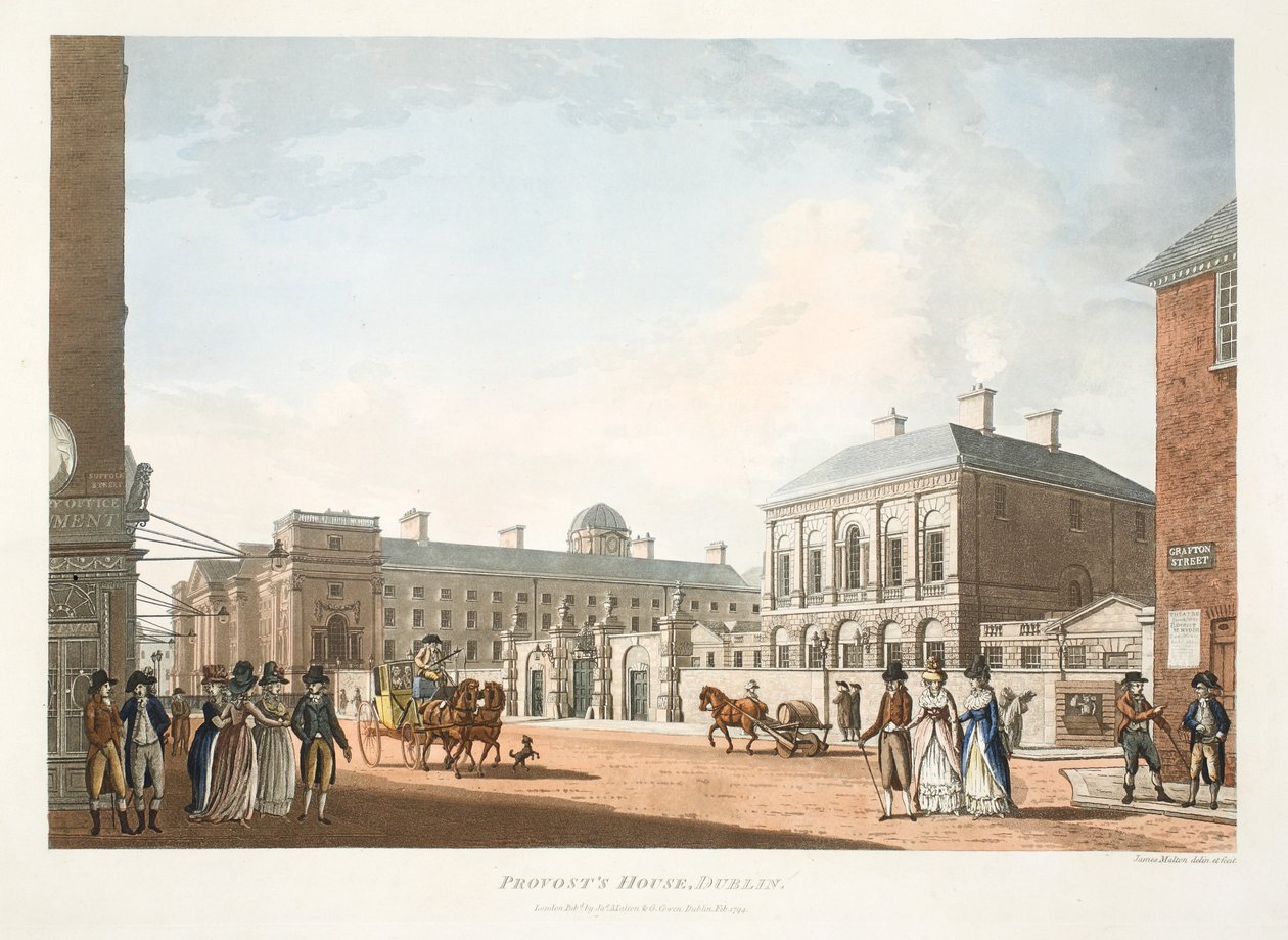منزل بروفوست ، دبلن ، 1794 (نقش يدوي) بواسطة جيمس مالتون