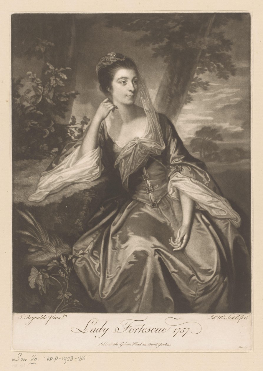 Portret van Anne Fortescue Lady Fortescue (العنوان على الكائن) بواسطة جيمس مكارديل