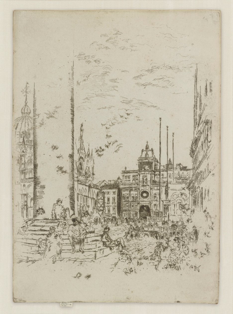 The Piazzetta ، من مجموعة البندقية الأولى (البندقية ، سلسلة من اثني عشر نقشًا) بواسطة جيمس أبوت ماكنيل ويسلر