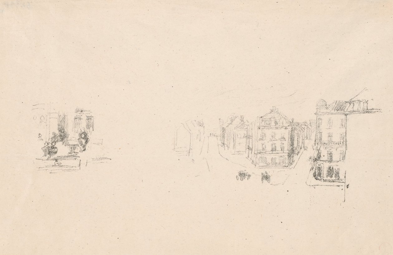 رسمان للمحاكمة: A. Grand Rue، Dieppe؛ ب. من الداخل بواسطة جيمس أبوت ماكنيل ويسلر