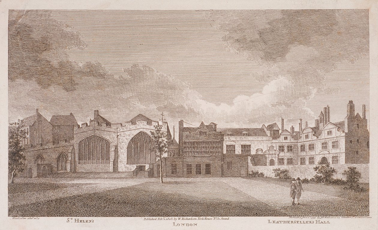 قاعة Leathersellers ، لندن ، 1799 بواسطة جيمس بيلر مالكولم