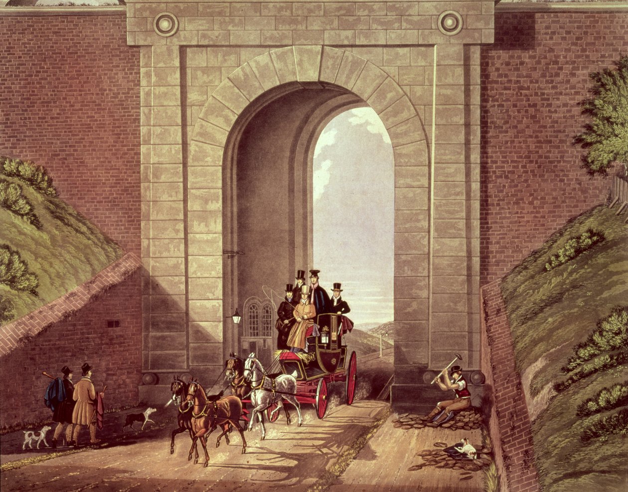 نفق هاي جيت ، نقش جورج هانت ، c.1830 بواسطة جيمس بولارد