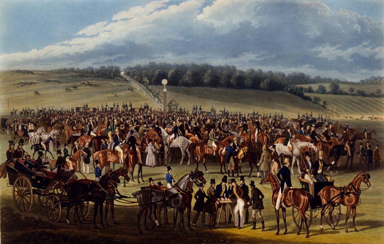 The Betting Post ، مطبوعة من تأليف تشارلز هانت ، 1836 (أكواتينت) بواسطة جيمس بولارد