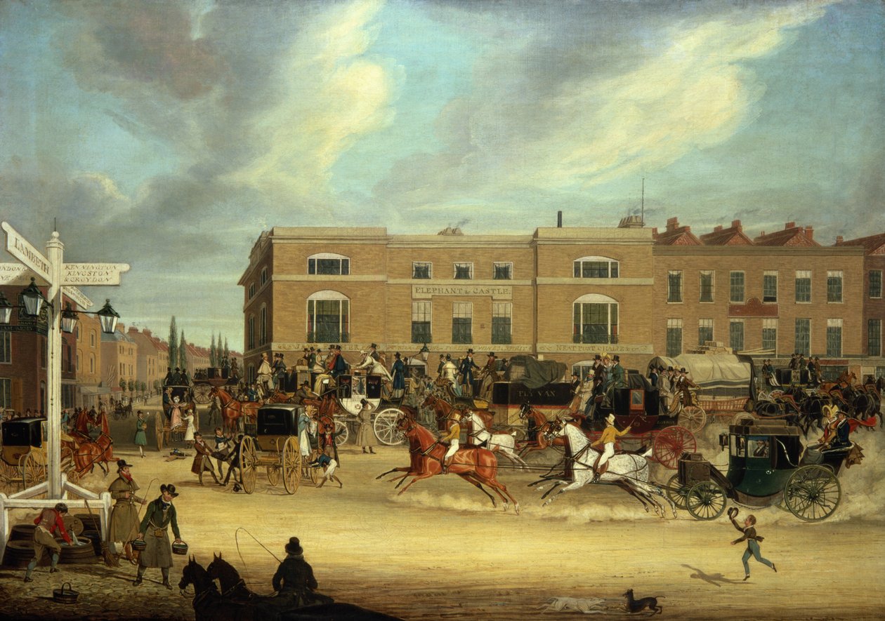 The Elephant and Castle on the Brighton Road بواسطة جيمس بولارد