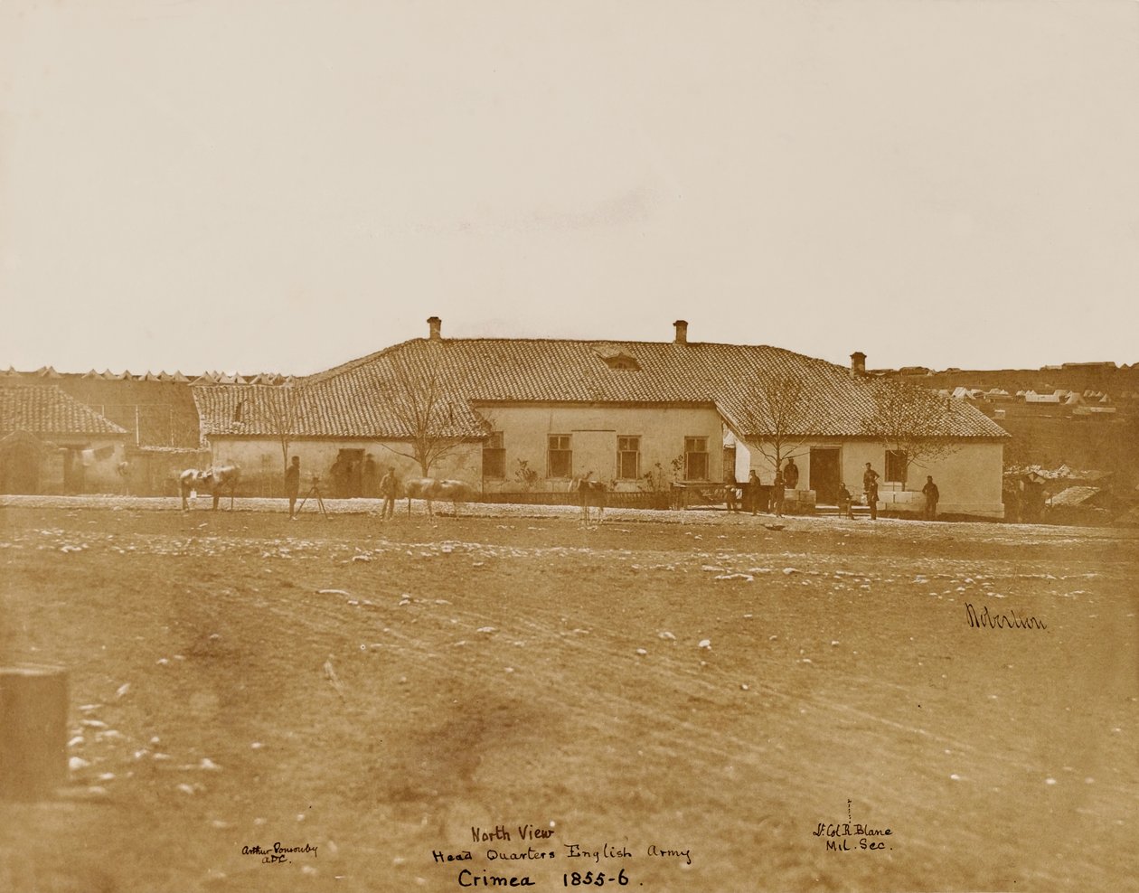 North View Head Quarters English Army ، حوالي 1855 (صورة) بواسطة جيمس روبرتسون
