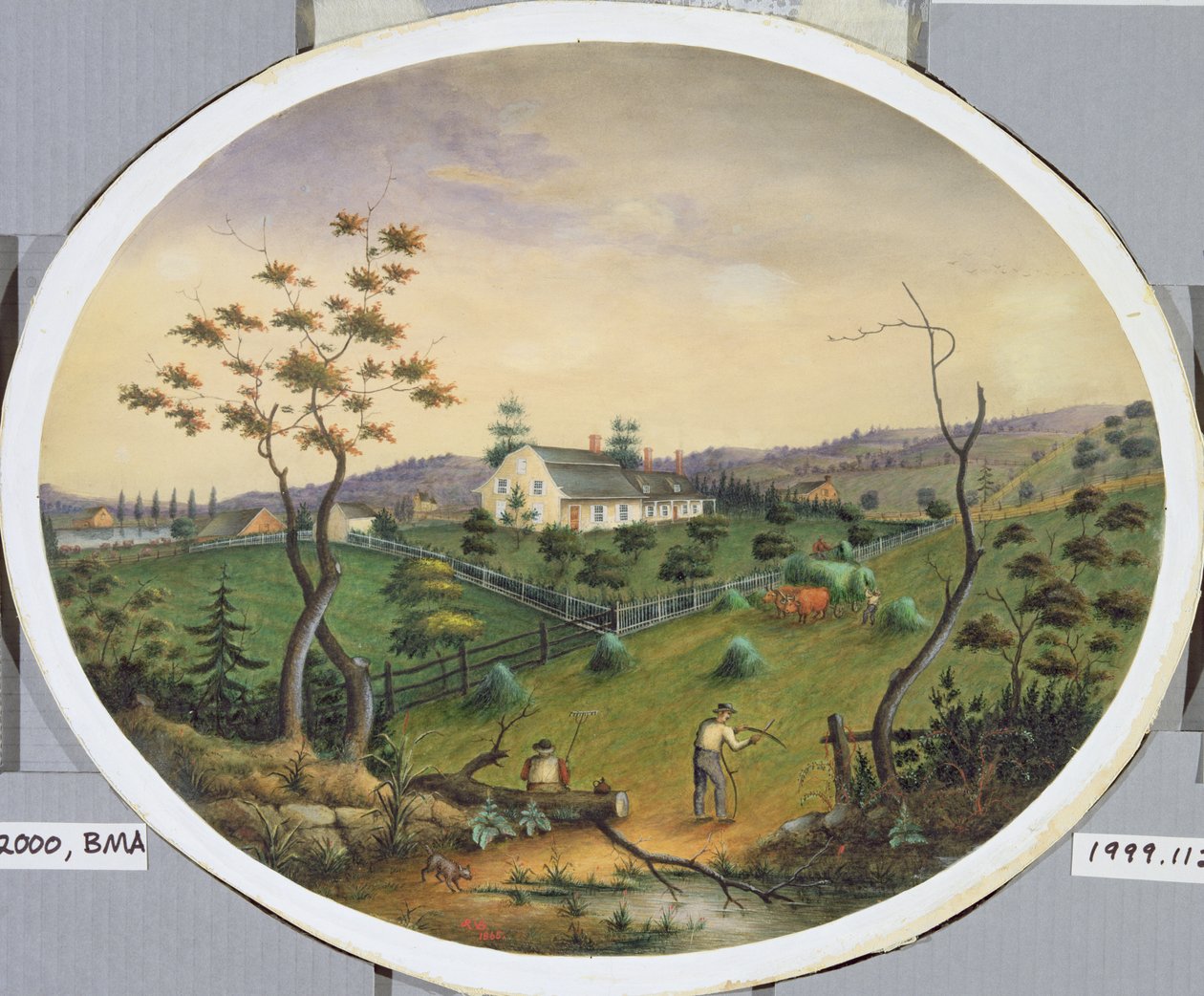 Van Brunt Homestead ، c.1865 (مرحاض على ورق) بواسطة جيمس رايدر فان برونت