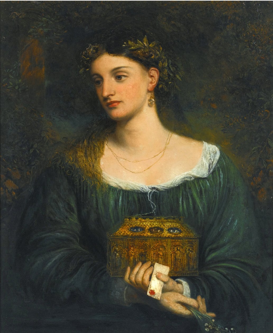 لوحات ما قبل رافائيليت: Pandora (Pandore) par Smetham ، James (1821-1889) ، حوالي 1865. زيت على قماش ، 76.5x61. مجموعة خاصة بواسطة جيمس سميثام