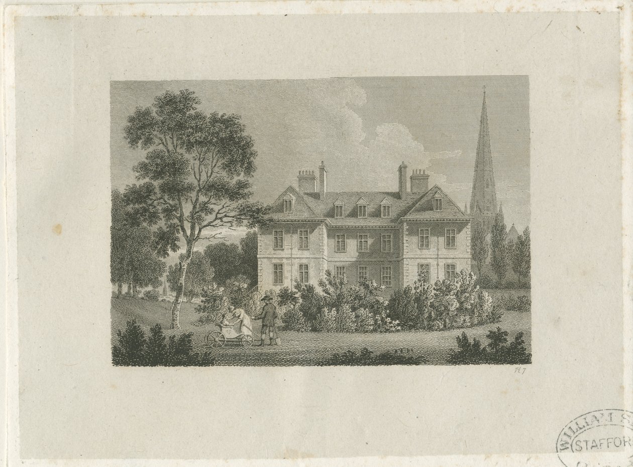 Lichfield - Bishop&39;s Palace in The Close: نقش ، بدون تاريخ [عام 1816] (طباعة) بواسطة جيمس ستورر