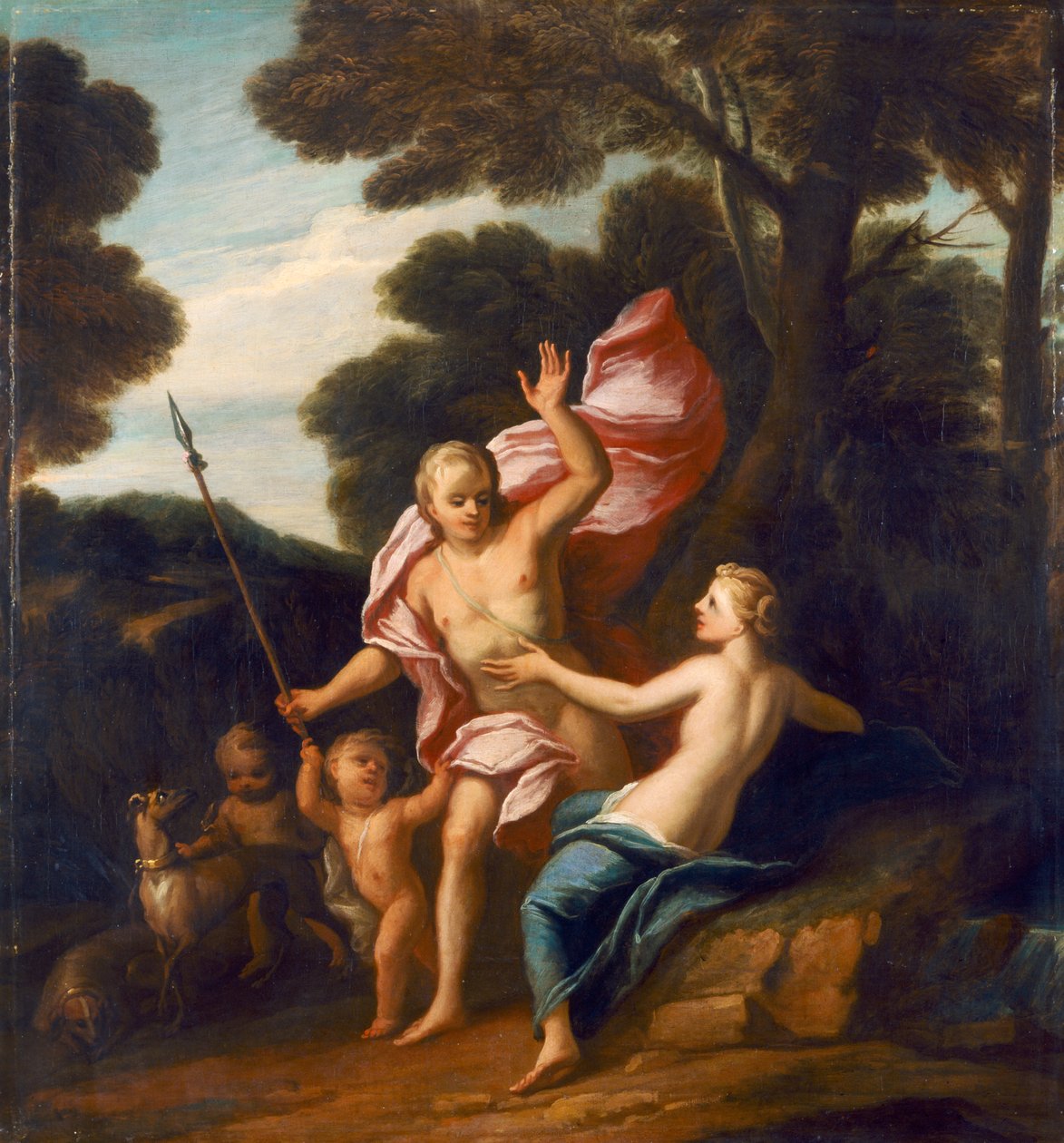 فينوس وأدونيس c.1705 (زيت على قماش) بواسطة جيمس ثورنهيل