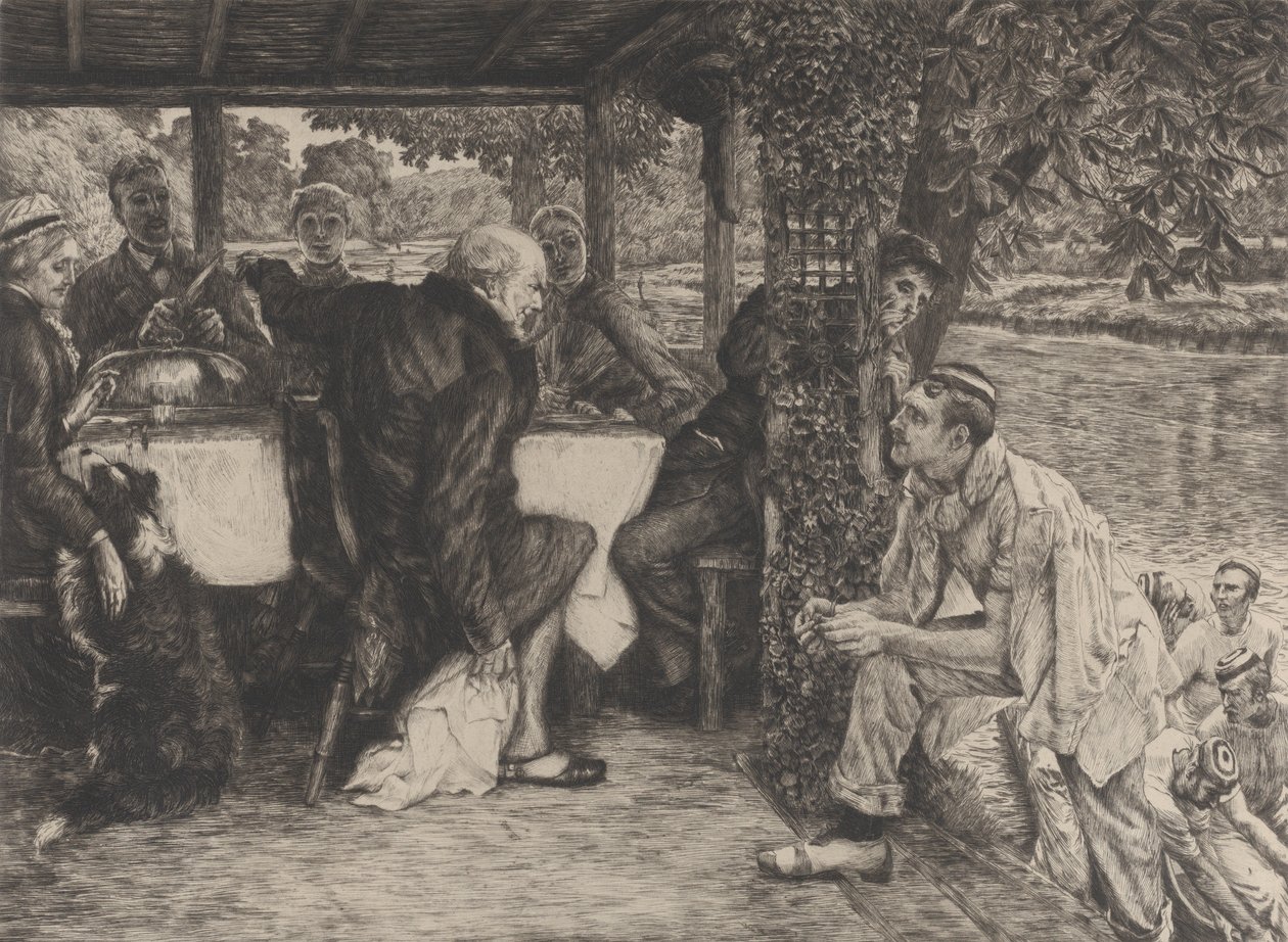 مثل الابن الضال ، رقم 4: العجل المسمن ، 1882. بواسطة جيمس تيسو