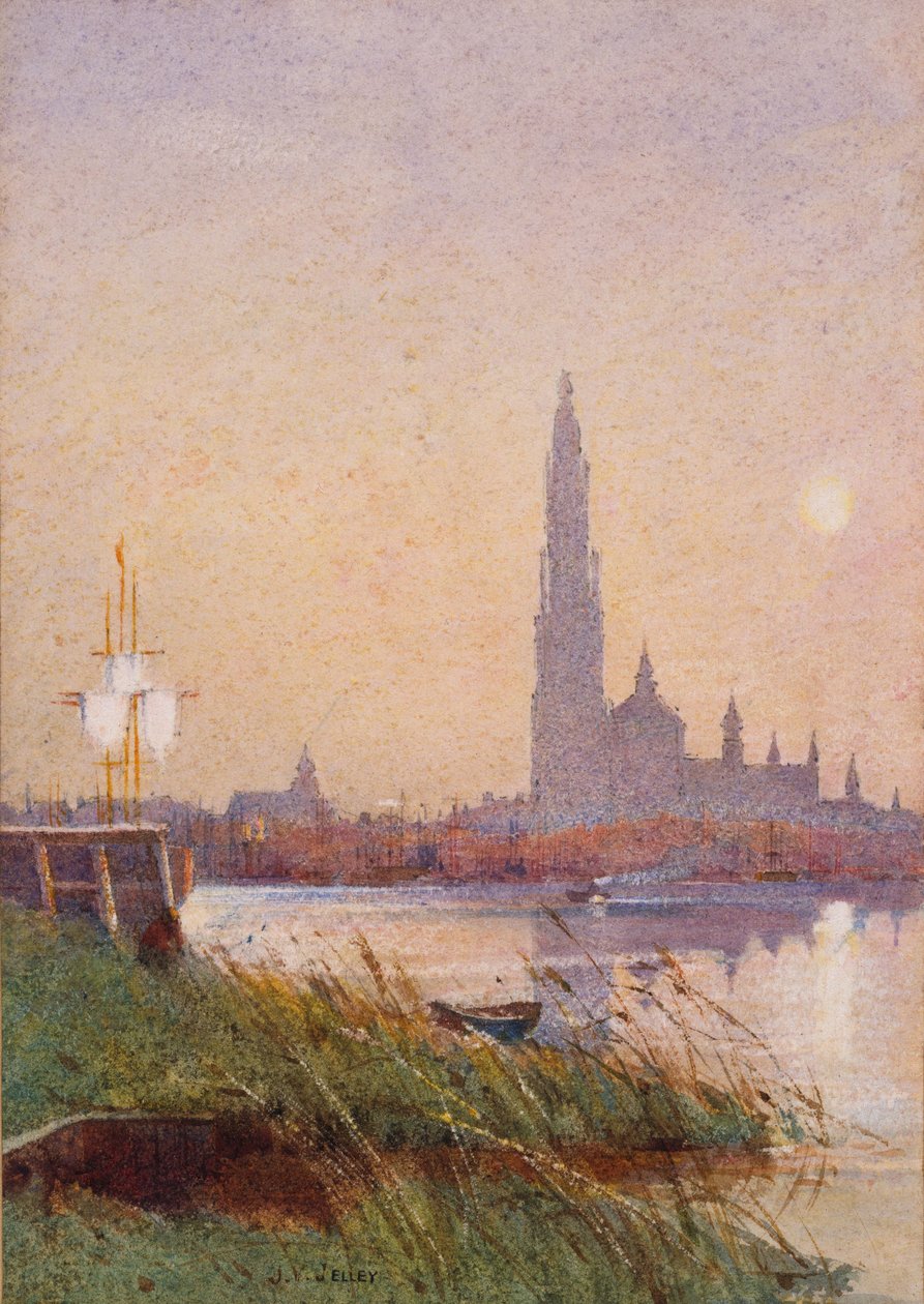 مشهد النهر ، 1887 بواسطة جيمس فالنتين جيلي