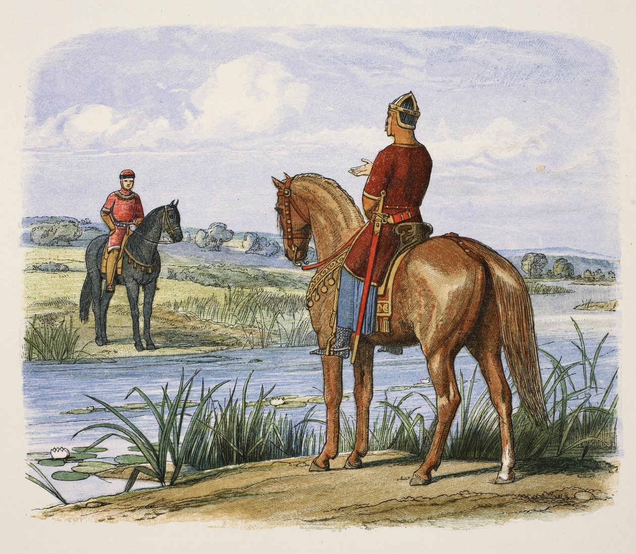 يلتقي هنري وستيفن عبر نهر التايمز ، من A Chronicle of England BC 55 إلى 1485 ، حانة. لندن ، 1863 بواسطة جيمس ويليام إدموند دويل