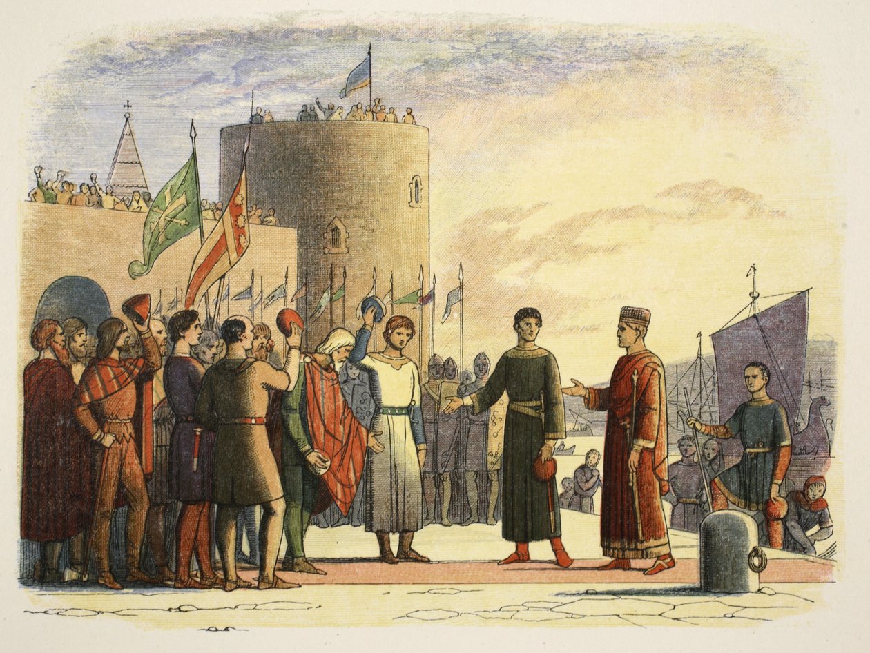 هنري في وترفورد ، أيرلندا ، 18 أكتوبر 1172 ، من تاريخ إنجلترا قبل الميلاد 55 إلى 1485 م ، حانة. لندن ، 1863 بواسطة جيمس ويليام إدموند دويل