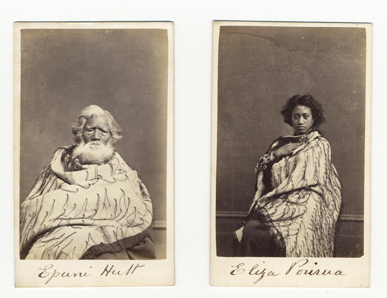 إبوني هوت وإليزا بوريروا ، c.1865 (طبعة زلال) بواسطة جيمس ريجليزورث