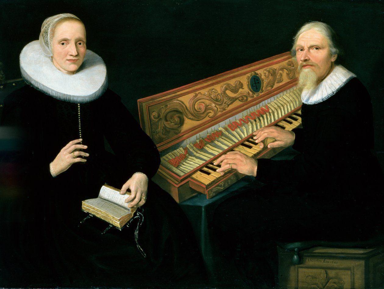 زوجين في Clavichord ، 1648 (لوحة) بواسطة جان باريندز. مويكنز