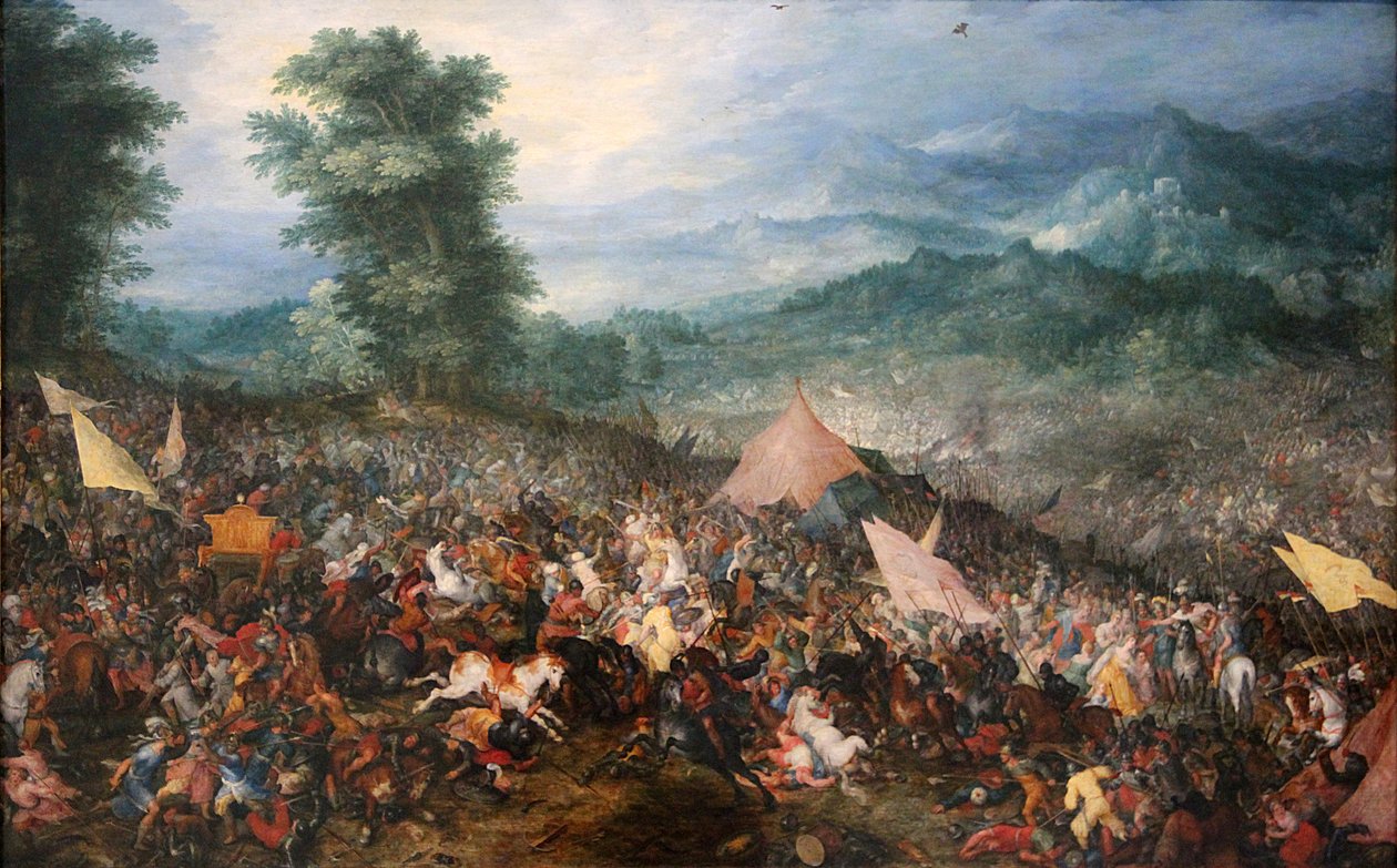 معركة Gaugamela في 1 أكتوبر 1602 بواسطة جان الأكبر بروغل