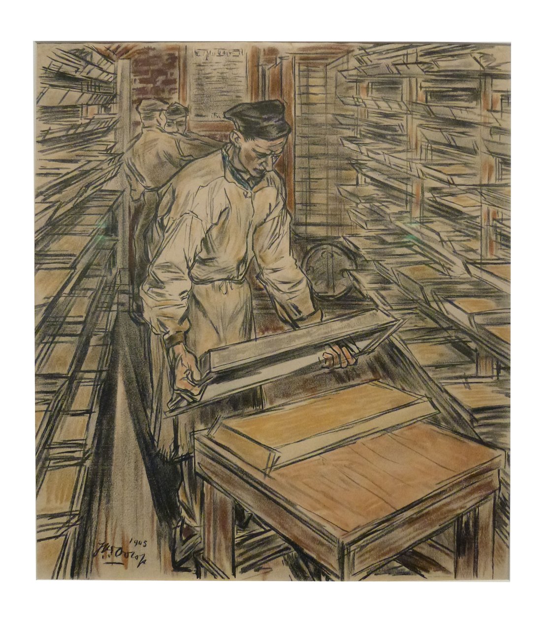 Koekenkamer 1 من 12 lithos التي صنعها Toorop حول تصنيع الشموع بواسطة جان تروب