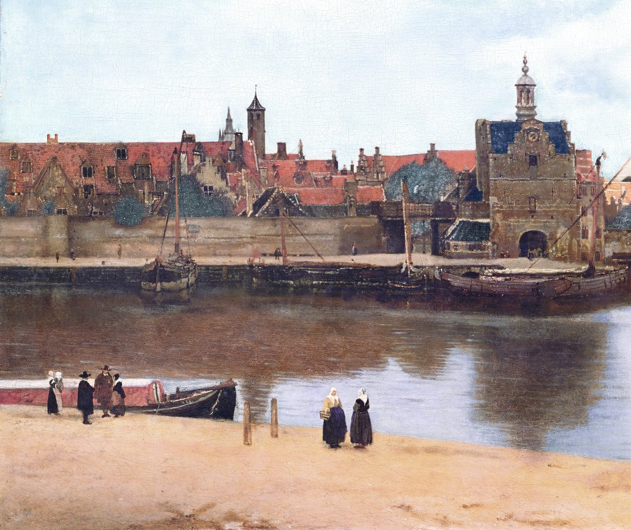 منظر لدلفت ، c.1660-61 (تفاصيل 1109252) بواسطة جان فيرمير فان دلفت