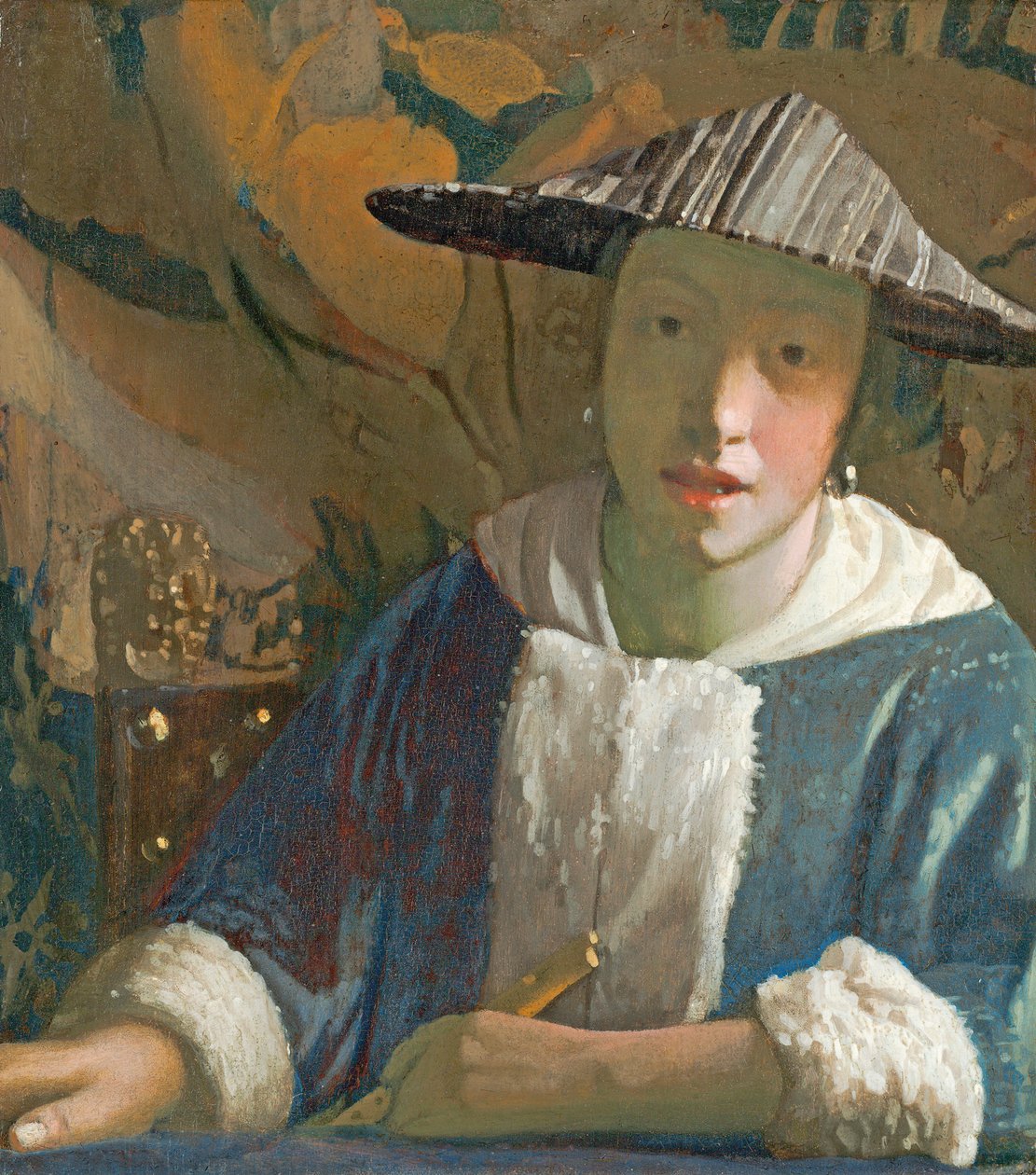 فتاة صغيرة مع الناي ، c.1665-70 بواسطة جان فيرمير فان دلفت