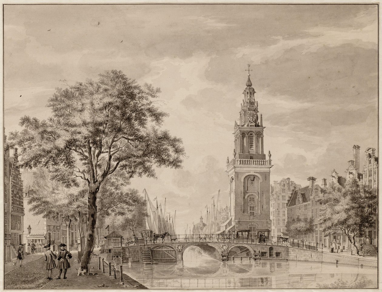 Torensluis و Jan Rodenpoortstoren. رسم. أمستردام ، أرشيف مدينة أمستردام بواسطة جان دي بيير
