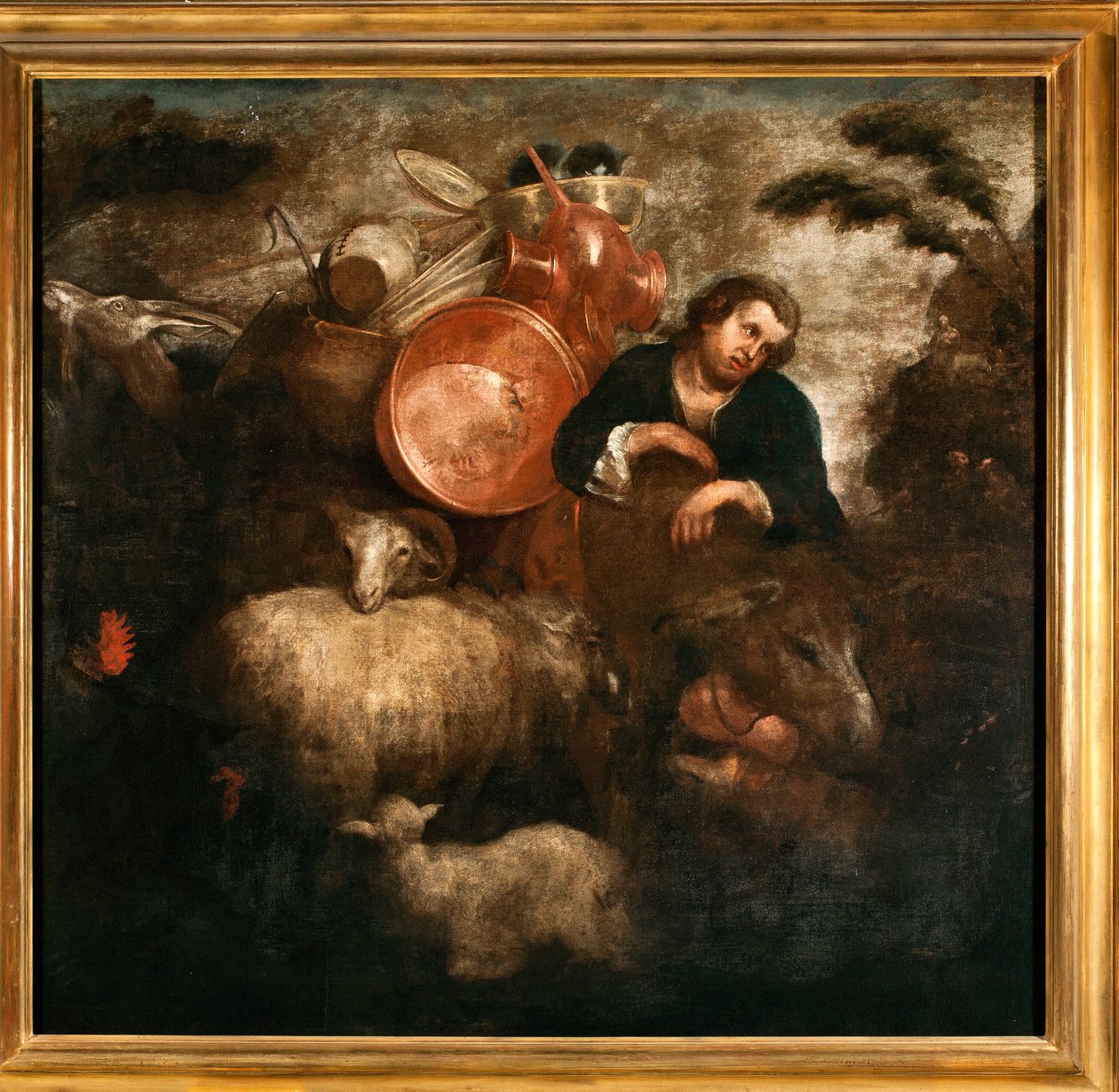 راعي مع ماعز وحمار (راعي مع ماعز وعقب) رسم جان روس (1591-1638) جينات القرن السابع عشر ، Musei di Strada Nuova بواسطة جان روس