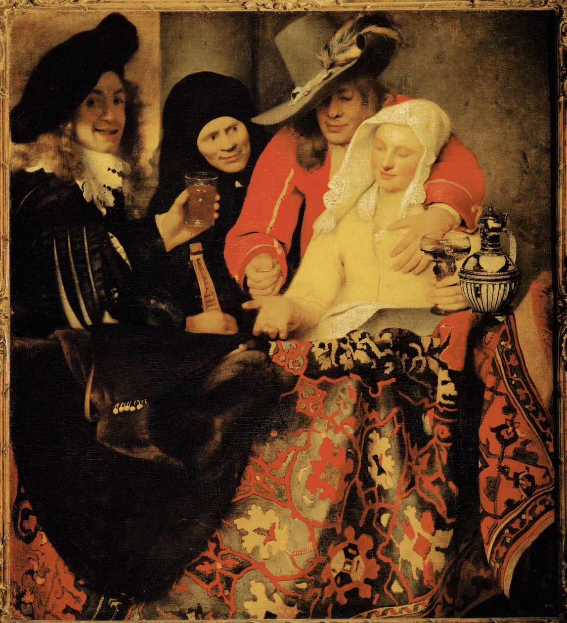 عند البائعة (زيت على قماش) بواسطة يناير (1632-1675) فيرمير