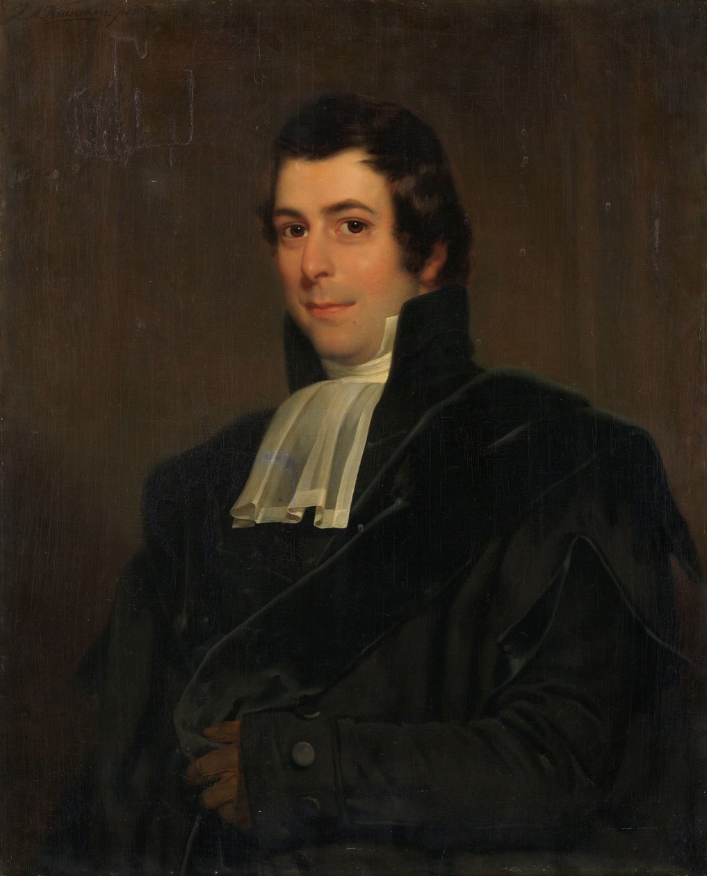 Gijsbertus Johannes Rooyens (1785-1846) ، أستاذ اللاهوت وتاريخ الكنيسة في جامعة أمستردام بواسطة جان آدم كروسمان (توقيع الفنان)