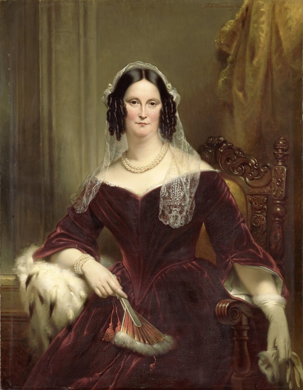 ديوكي فونتين (1800-79) ، زوجة ثانية (متزوجة عام 1834) أو أدريان فان دير هوب بواسطة جان آدم كروسمان