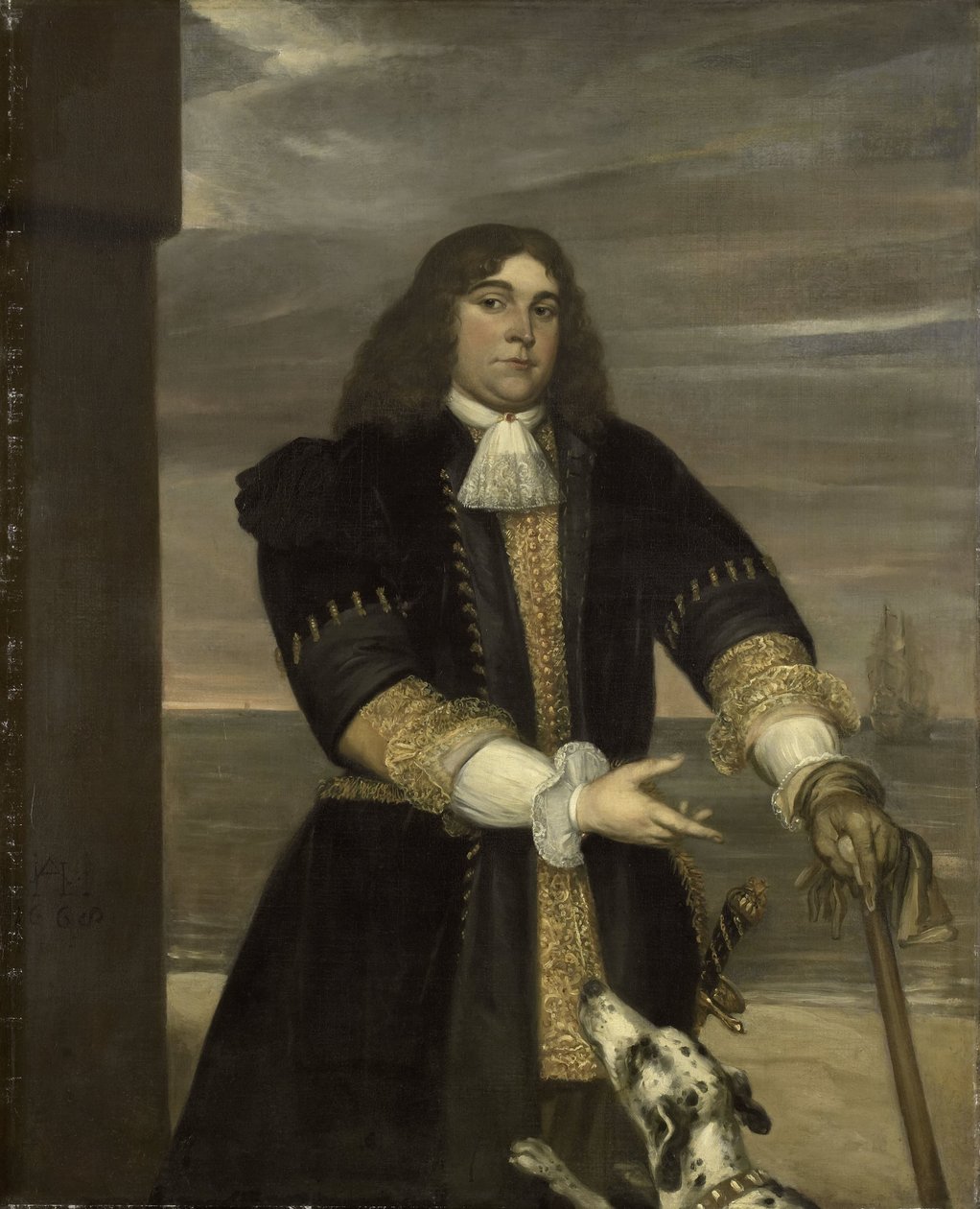جان فان جيلدر (1647-1673) ، قبطان بحري ، ستيبسون أو ميشيل أدريانز دي رويتر بواسطة جان أندريا ليفينز