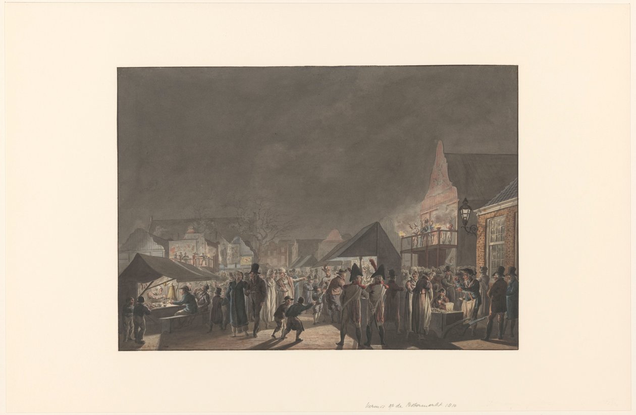 معرض في Botermarkt في أمستردام ، 1810 بواسطة جان أنتوني لانجينديك دزن