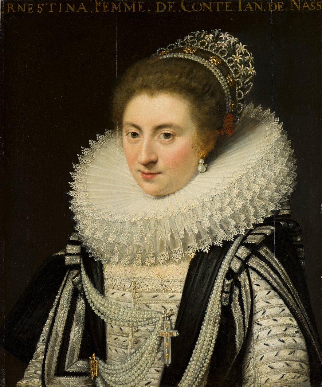صورة لإرنستين يولاند (1594-1663) ، أميرة لين ، بعد عام 1618 بواسطة جان أنتونيس. فان رافيستين