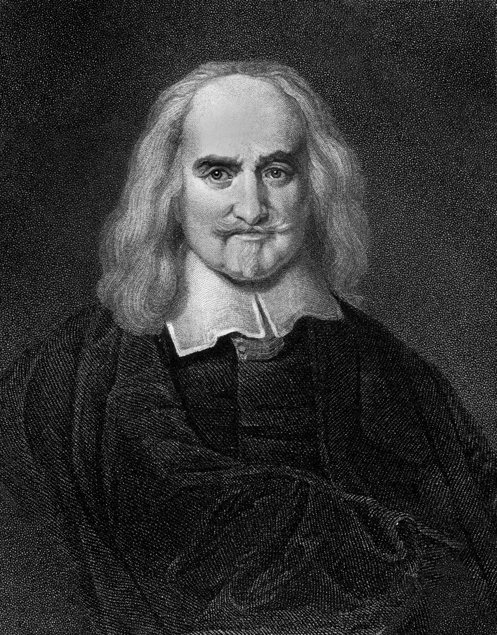 توماس هوبز (1588-1679) فيلسوف إنجليزي ، نقش بواسطة جان بابتيست (بعد) جاسبرز